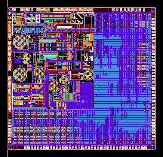 IC layout — TSMC 55nm 6 metal layers
